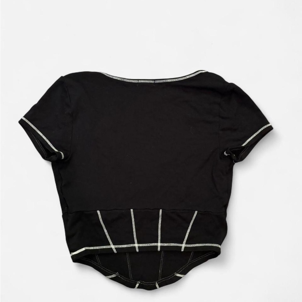 Garage Black Scoop Neck Mini Tee - Picture 4 of 5